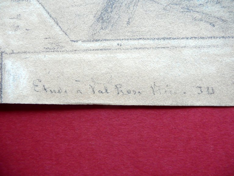 Jules de Fer Etude a Val Prose(?) Veduta Disegno Originale …