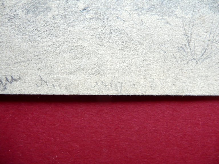 Jules de Fer Nizza Veduta Disegno Originale Tecnica Mista Arte …