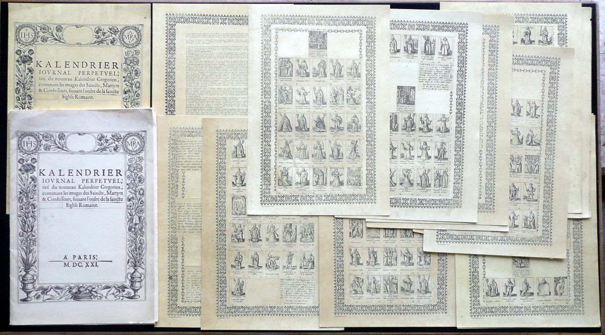 Kalendrier Iournal Perpetuel Images des Saints Parigi 1621 Facsimile Lusofarmaco | Immagine principale
