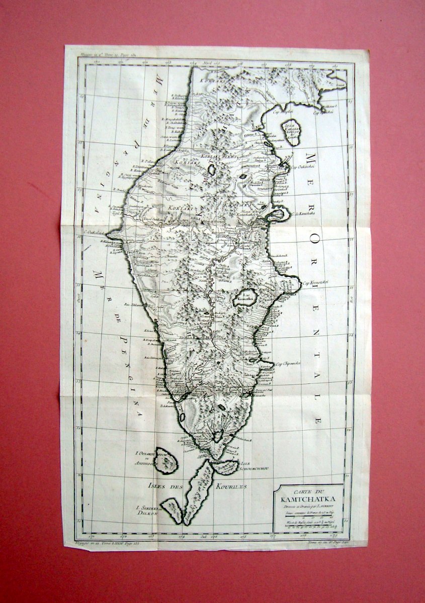 Kamtchatka Laurent Prevost Incisione rame 1757 voyages