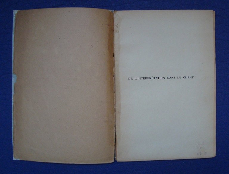 Ketty Kephren De L'interpretation dans le chant 1933 Heugel Paris …