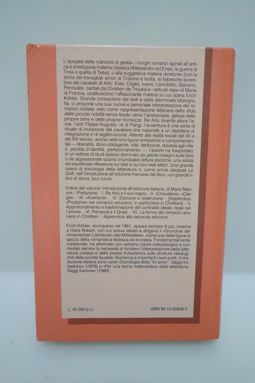 KOHLER L'AVVENTURA CAVALLERESCA IDEALE REALTA' POEMI TAVOLA ROTONDA IL MULINO | Immagine Gallery 2