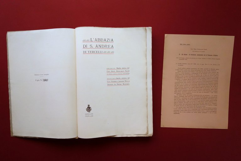 L'Abbazia di S. Andrea di Vercelli Pastè Mella Gallardi 1907 …