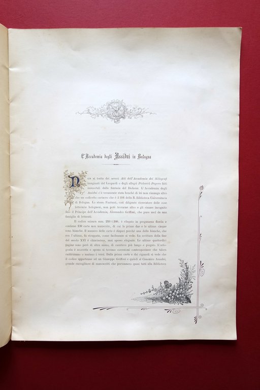 L'Accademia degli Assidui in Bologna Nozze Civelli Ginori Bologna 1896 | Immagine Gallery 3