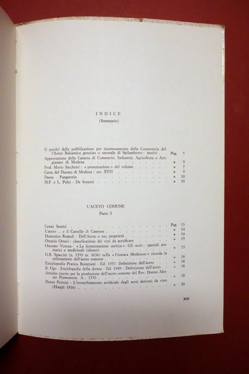 L'Aceto Balsamico Modenese Ricerche di G. Polacci Spilamberto Modena 1970 …