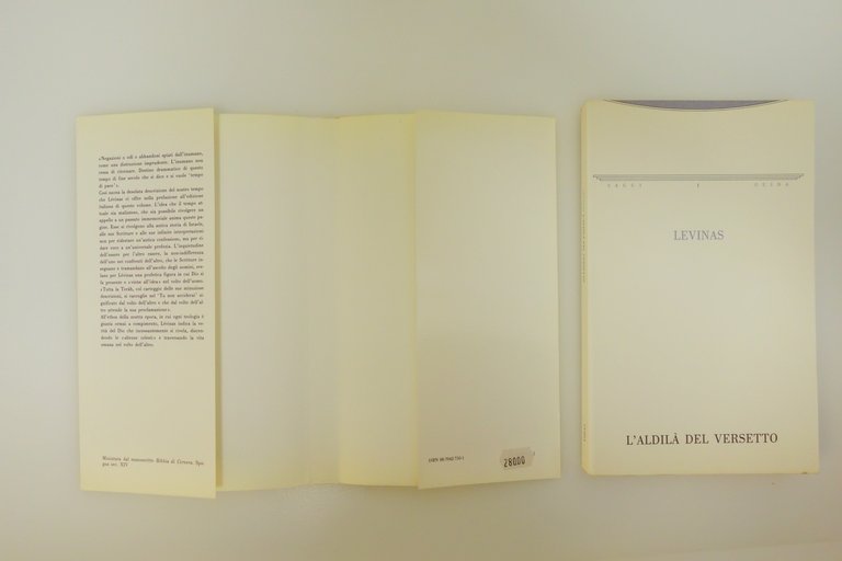 L'ALDILA' DEL VERSETTO LEVINAS LETTURE E DISCORSI TALMUDICI GUIDA 1986 …