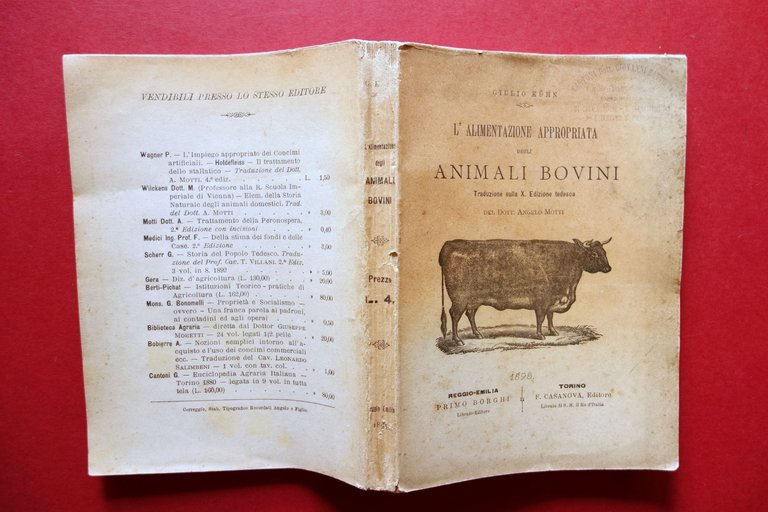 L'Alimentazione Appropriata degli Animali Bovini Giulio Kuhn 1895