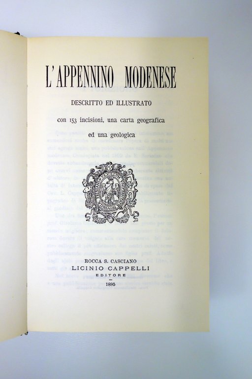 L'Appennino Modenese Cappelli 1895 Anastatica 1972 con Carte | Immagine Gallery 3