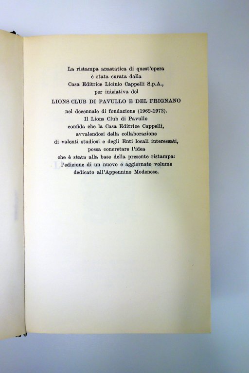 L'Appennino Modenese Cappelli 1895 Anastatica 1972 con Carte | Immagine Gallery 6