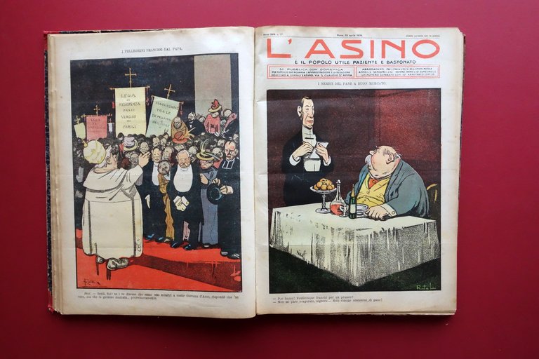 L'Asino Anno XVIII 52 Numeri Annata Completa 1909 Terremoto Messina …