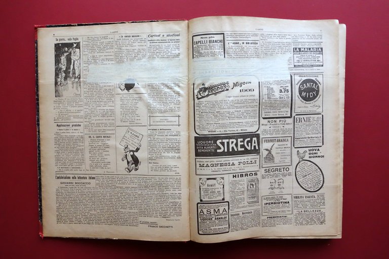 L'Asino Anno XVIII 52 Numeri Annata Completa 1909 Terremoto Messina …