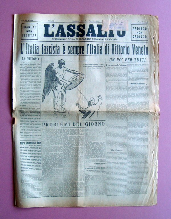 L'Assalto Numero Speciale Anno X n 45 7 Novembre 1931 L'Italia Vittorio Veneto