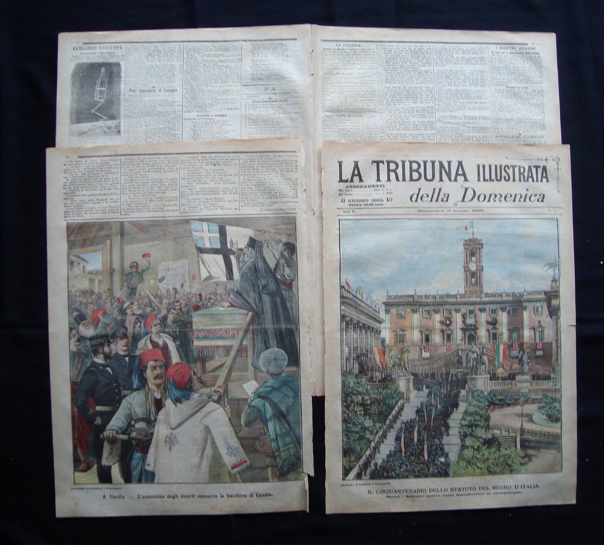 L'assemblea degli insorti consacra la bandiera di Candia TRIBUNA ILLUSTRATA … | Immagine principale