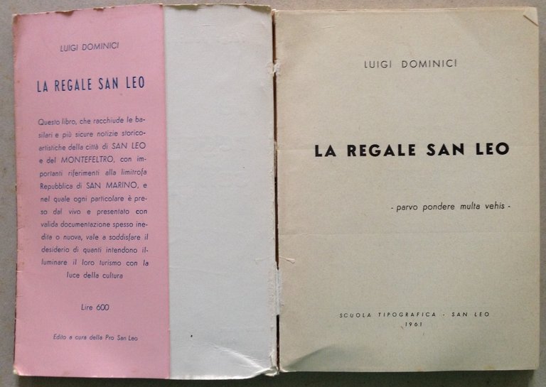 L. Dominici La Regale San Leo Scuola Tipografica San Leo …