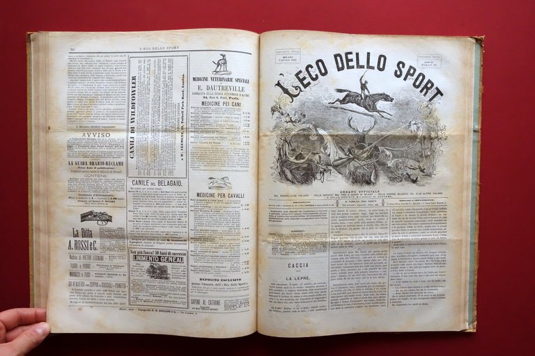 Eco dello Sport Anno II Milano 1882 52 Numeri Annata …