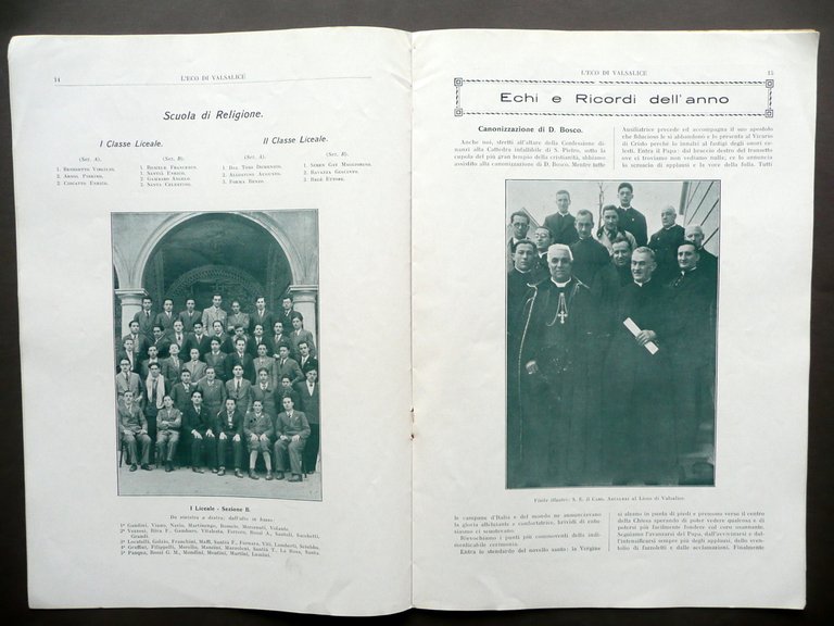 L'Eco di Valsalice Anno XII Torino Agosto 1934 Canonizzazione Don … | Immagine Gallery 2