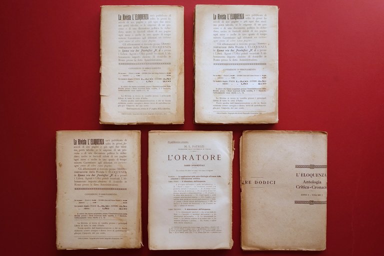 L'Eloquenza Antologia Critica Storica Anno 1 4 Numeri Doppi Roma …