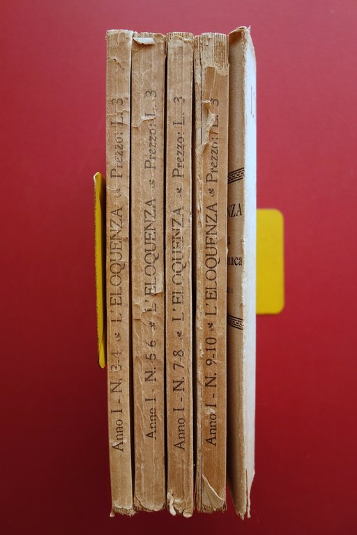 L'Eloquenza Antologia Critica Storica Anno 1 4 Numeri Doppi Roma …