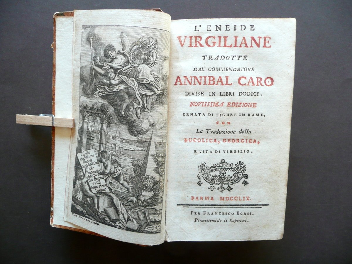 L'Eneide Virgiliane Tradotte da Annibal Caro Bucoliche Georgiche Borsi 1759