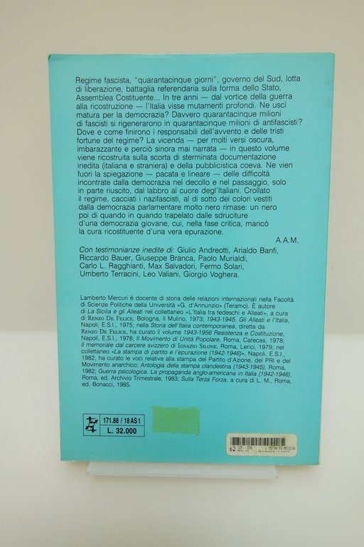 L'EPURAZIONE IN ITALIA 1943-1948 MERCURI L'ARCIERE 1988