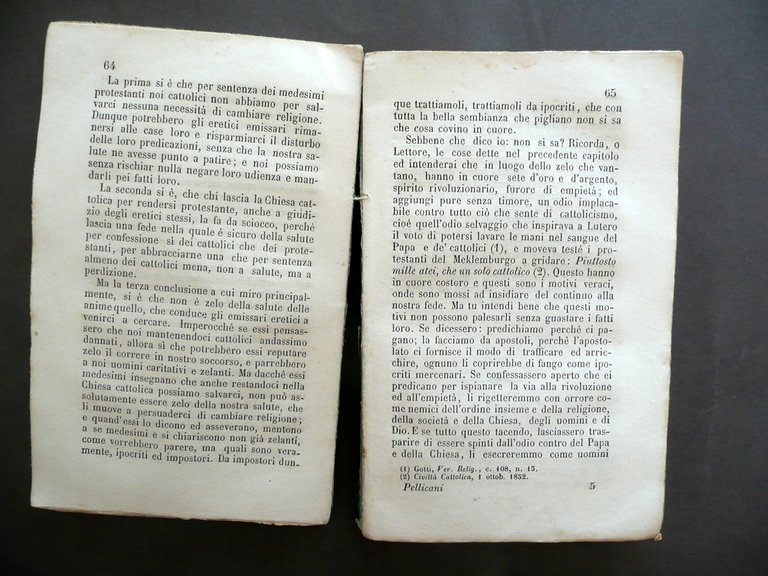 L'Eresia ed i Suoi Emissari in Italia Secolo XIX Pellicani …
