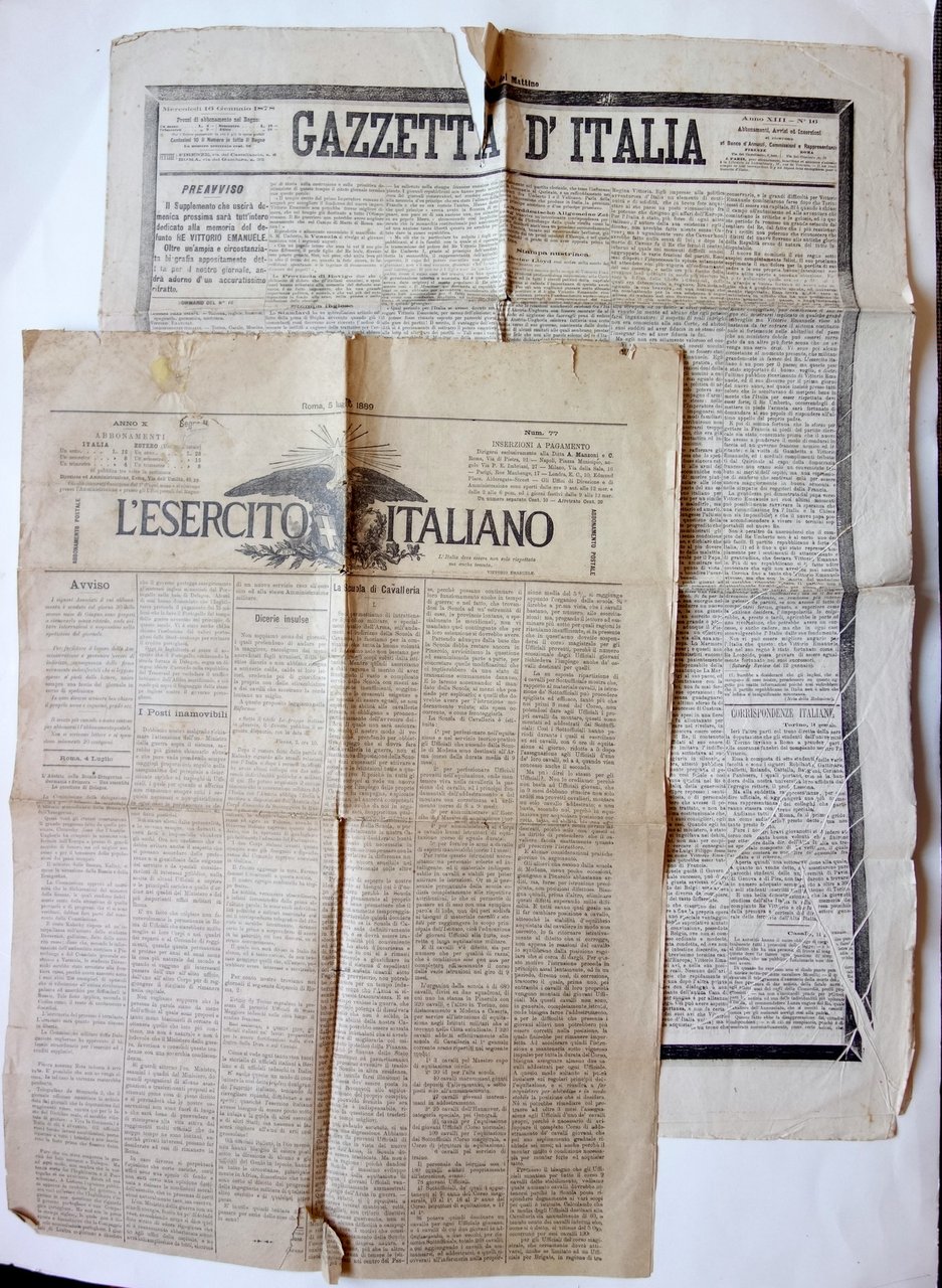 L'Esercito Italiano Anno X Num. 77 1889 Gazzetta d'Italia Anno …