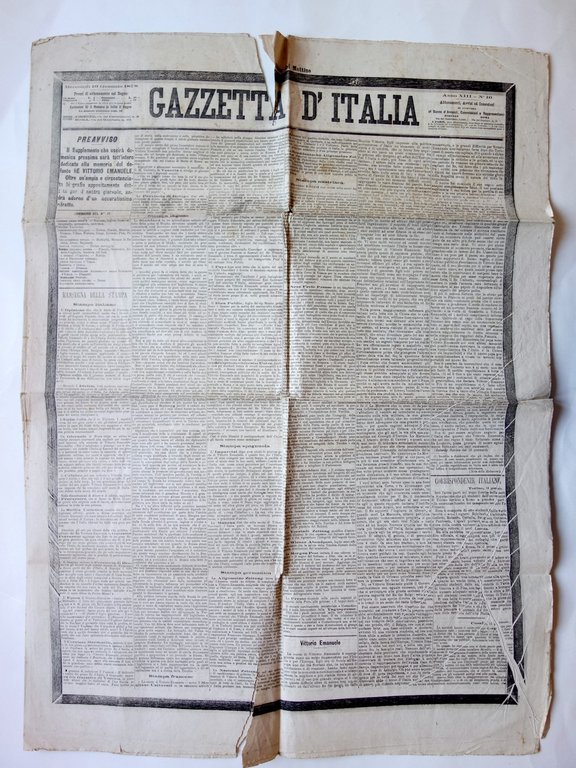 L'Esercito Italiano Anno X Num. 77 1889 Gazzetta d'Italia Anno …