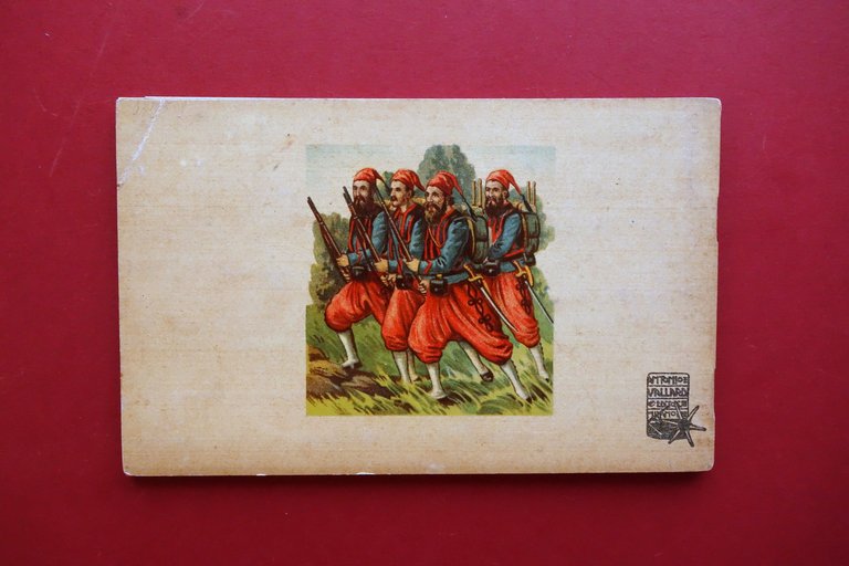 L'Esercito Spagnolo Francese Inglese Americano 14 Cromolitografie Vallardi Raro