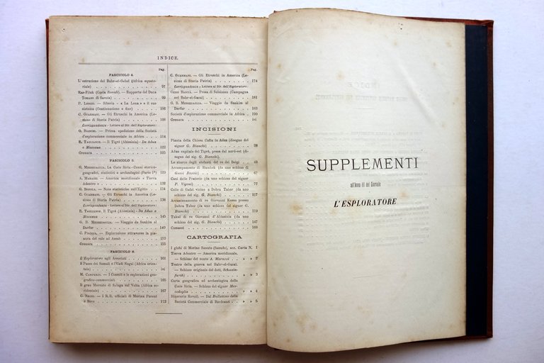 L'Esploratore Giornale di Viaggi e Geografia Commerciale 1879 Semestre Unico