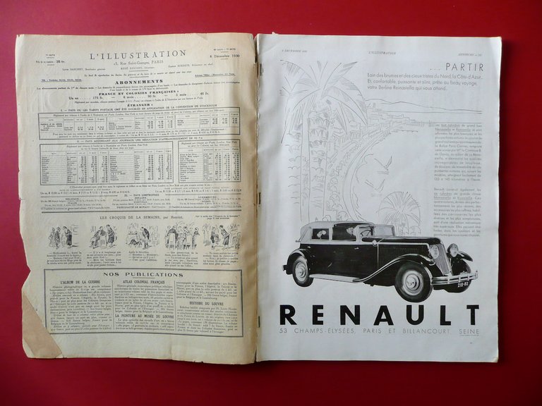 L'Illustration 6 Dicembre 1930 Noel Paris Legatura Libri Arte Numero …