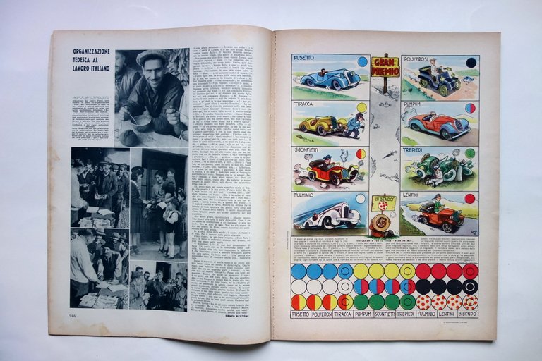 L'Illustrazione Italiana 1943 Gioco da Tavolo Gran Premio Auto mai …