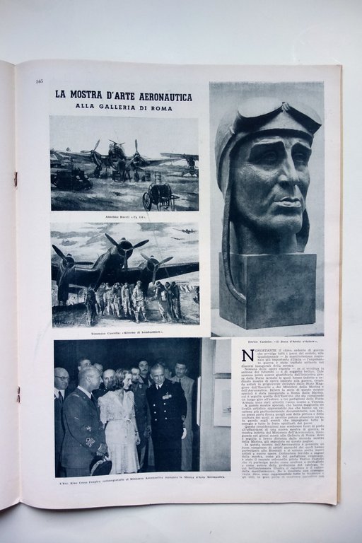 L'Illustrazione Italiana 1943 Mostra d'Arte Aeronautica a Roma Futurismo Ambrosi