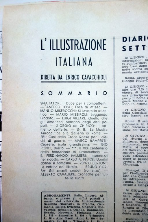 L'Illustrazione Italiana 1943 Mostra d'Arte Aeronautica a Roma Futurismo Ambrosi
