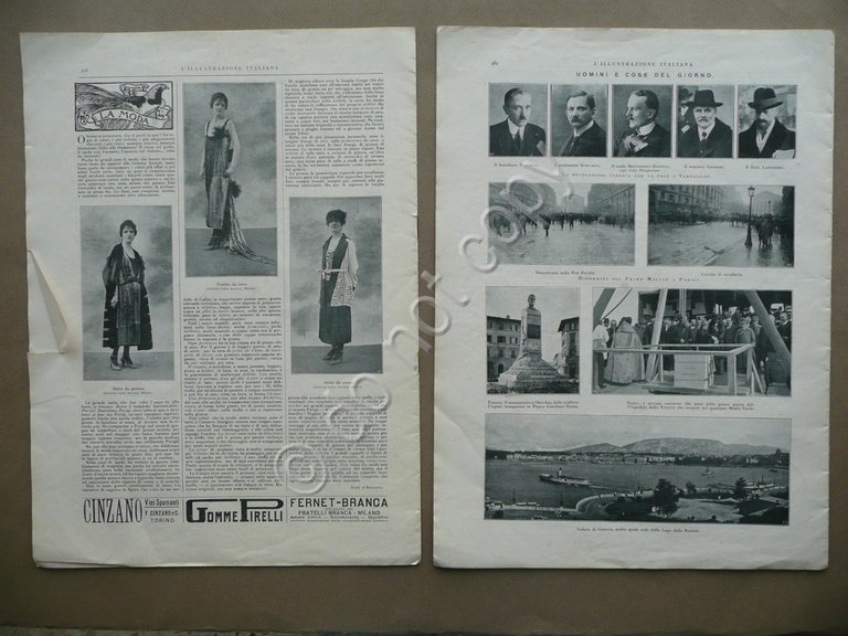 L'Illustrazione Italiana 27/4 11/5 1919 Fiume Grazioli Wilson D'Annunzio Roma