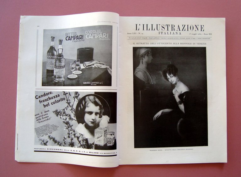 L'Illustrazione Italiana N.19 1934 Mostra Ritratto '800 Biennale Venezia Bisi