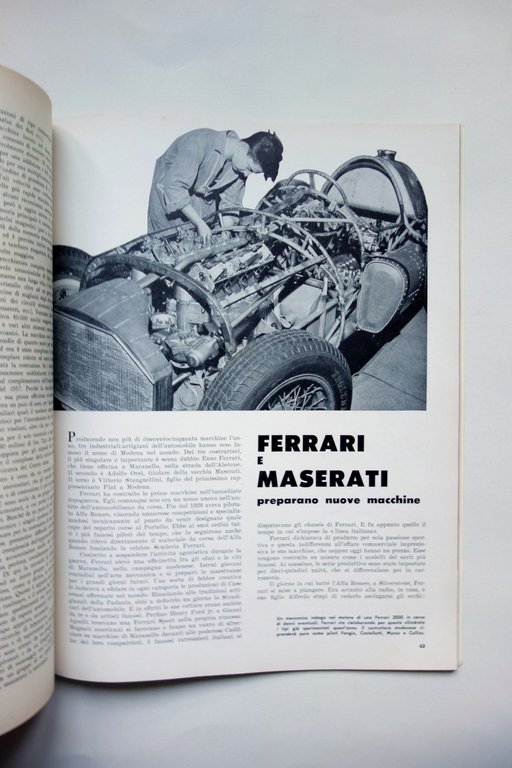 L'Illustrazione Italiana Novembre 1956 Ferrari e Maserati nuove Macchine Modena