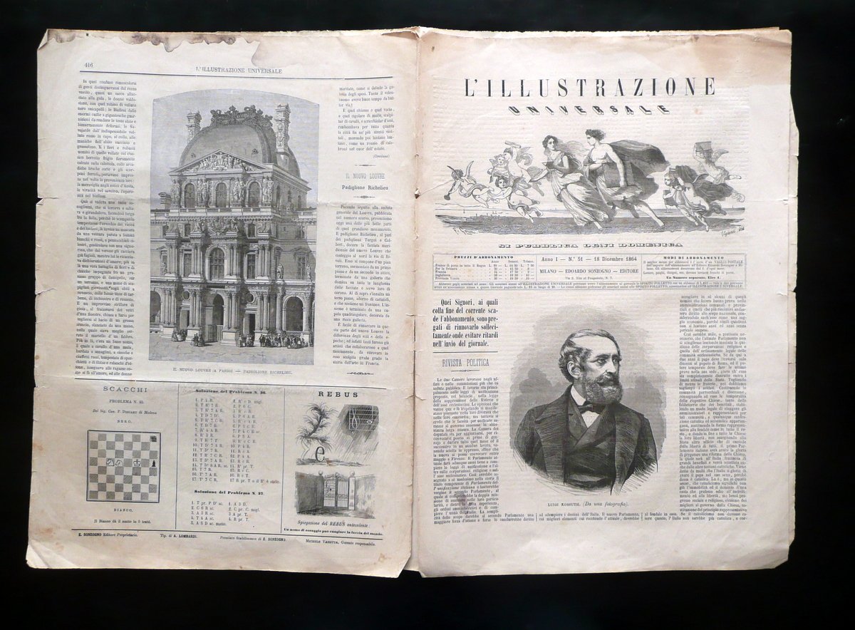 L'Illustrazione Universale Anno I N.51 18/12/1864 Capri Vittorio Emanuele II
