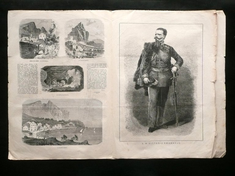 L'Illustrazione Universale Anno I N.51 18/12/1864 Capri Vittorio Emanuele II