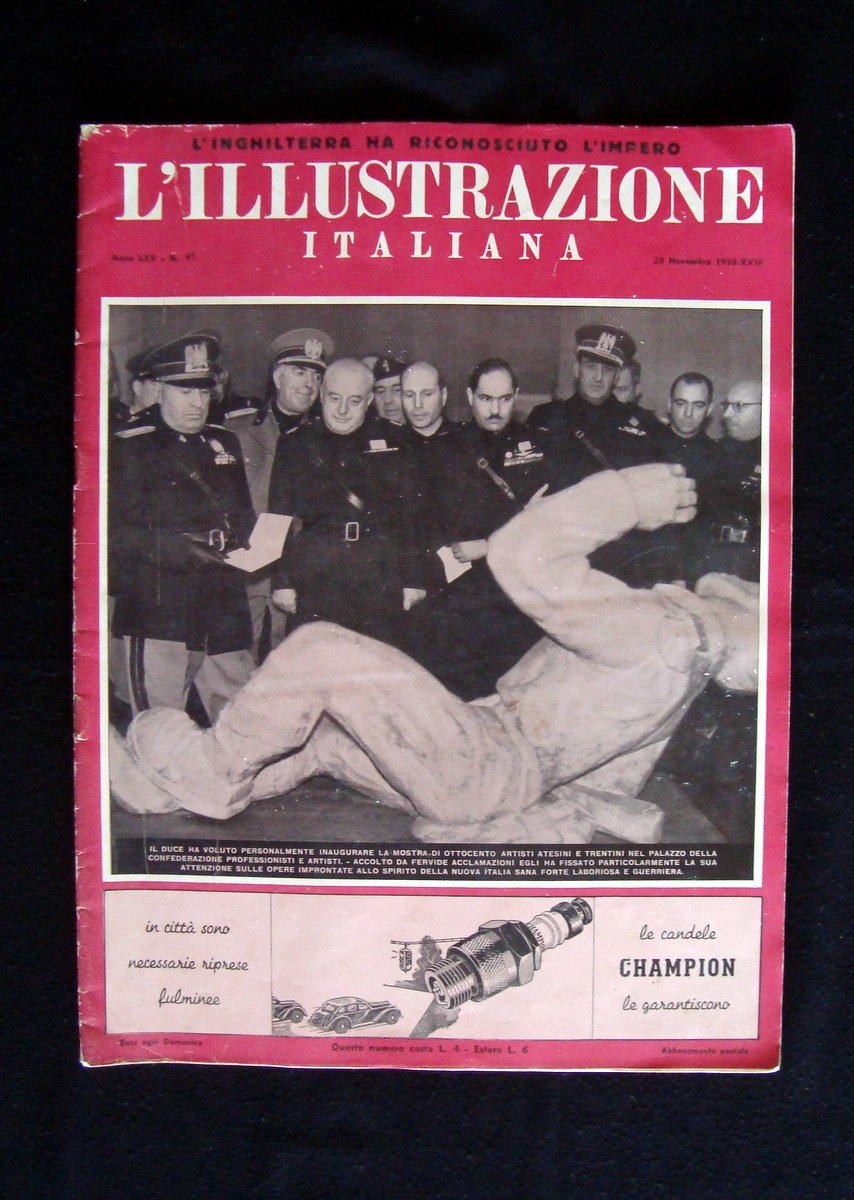 L'Ilustrazione Italiana n 47 1938 Fermi Premio Nobel vom Rath …