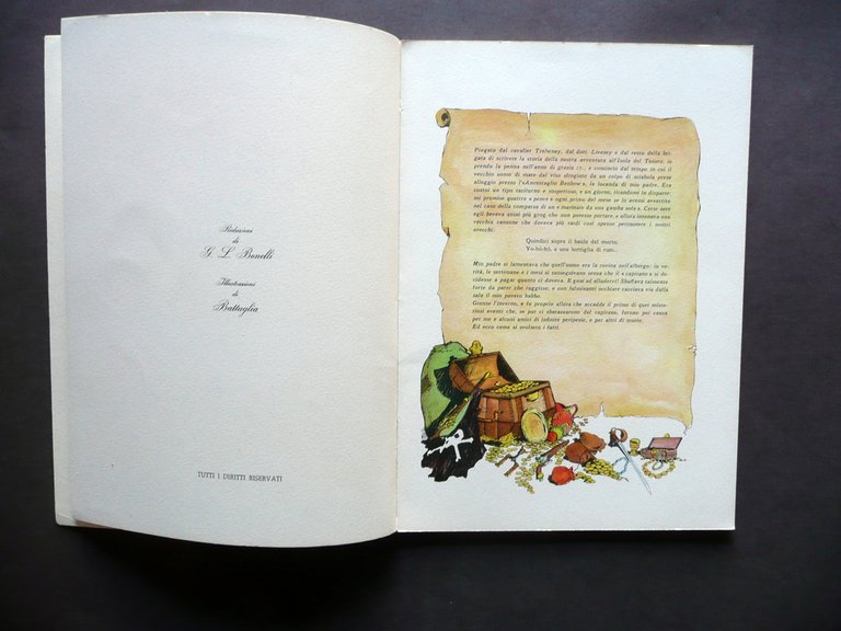 L'isola del Tesoro Stevenson Bonelli Illustrazioni di Battaglia Audace 1954