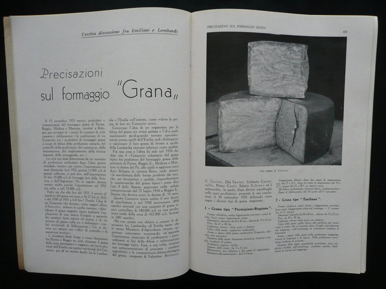 L'Italia Agricola Rivista Anno 83 N.11 1946 Precisazioni sul Formaggio …