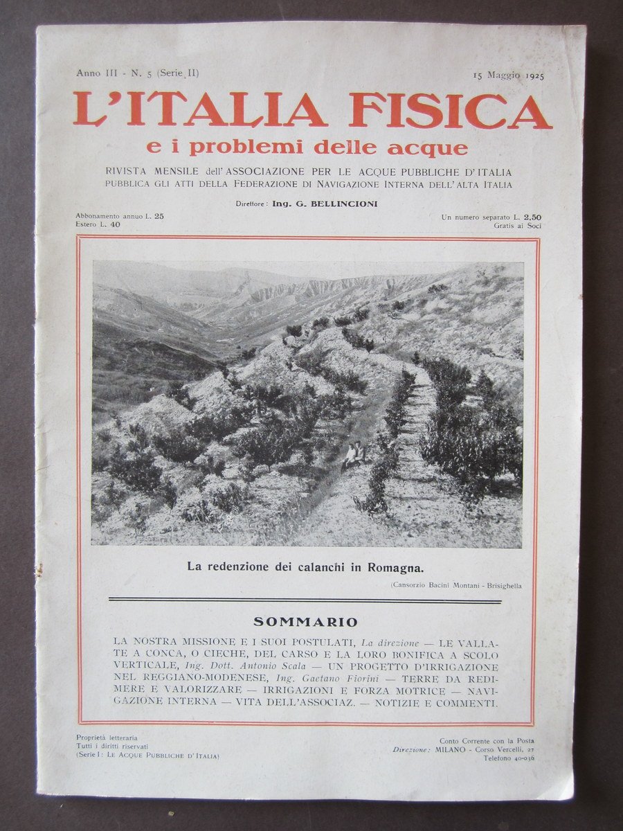 L'Italia Fisica N. 5 1925 Vallate del Carso Consorzio Bonifica …