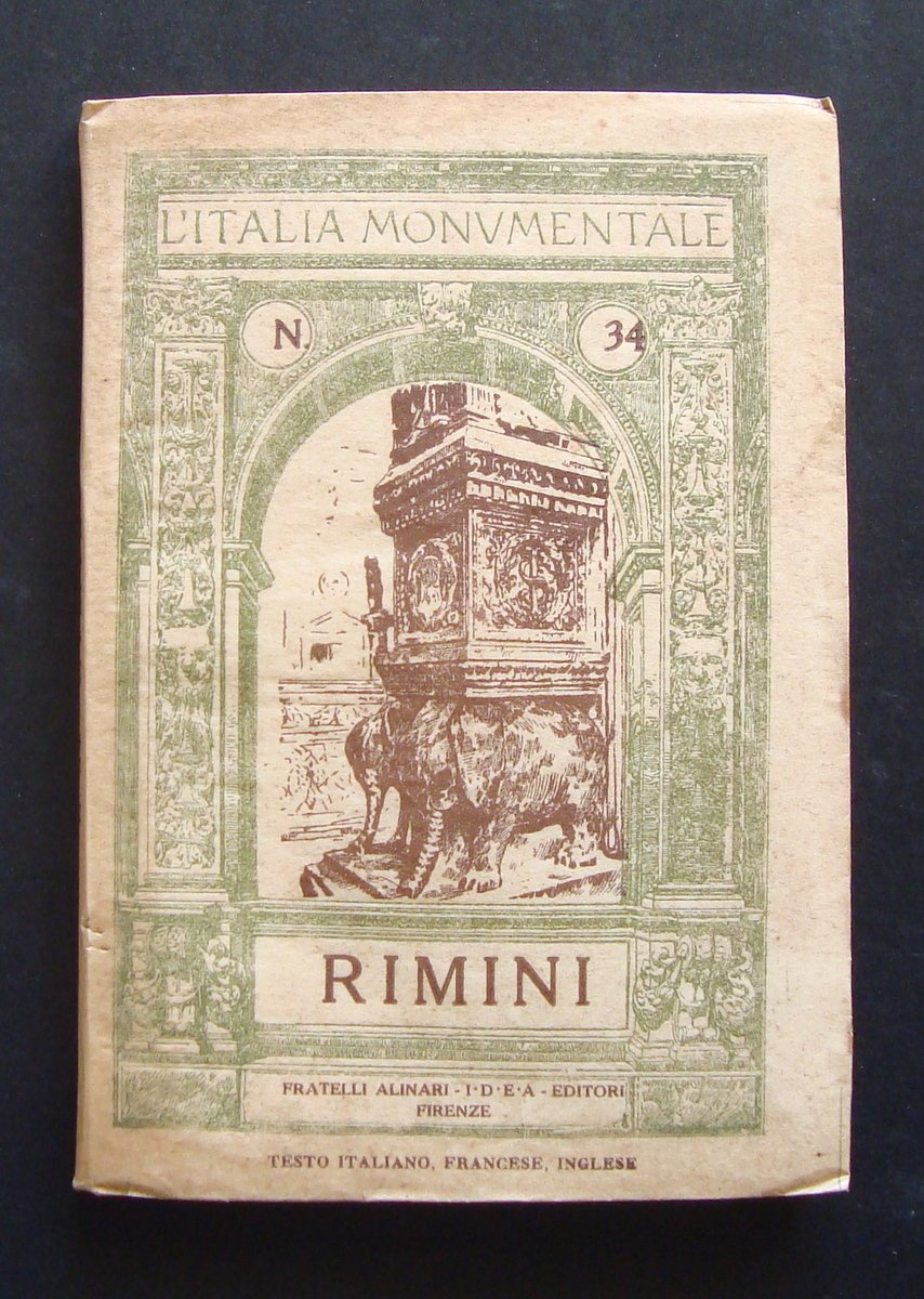 L'ITALIA MONUMENTALE MONOGRAFIE RIMINI ALINARI 1927