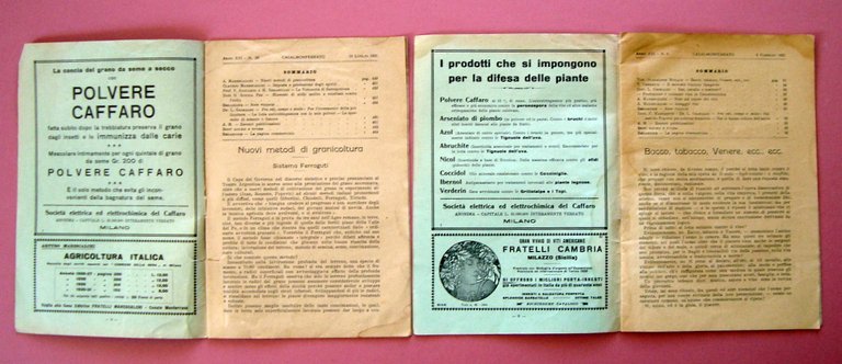 L'Italia Vinicola ed Agraria 1931 due numeri 6-29 Enologia Commercio …