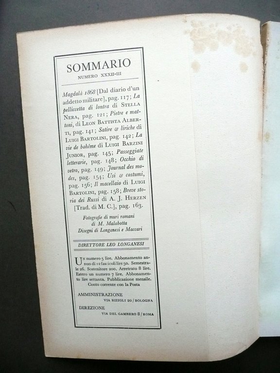 L'Italiano Leo Longanesi Anno X N. 32-33 Roma 1935 Bartolini … | Immagine Gallery 4
