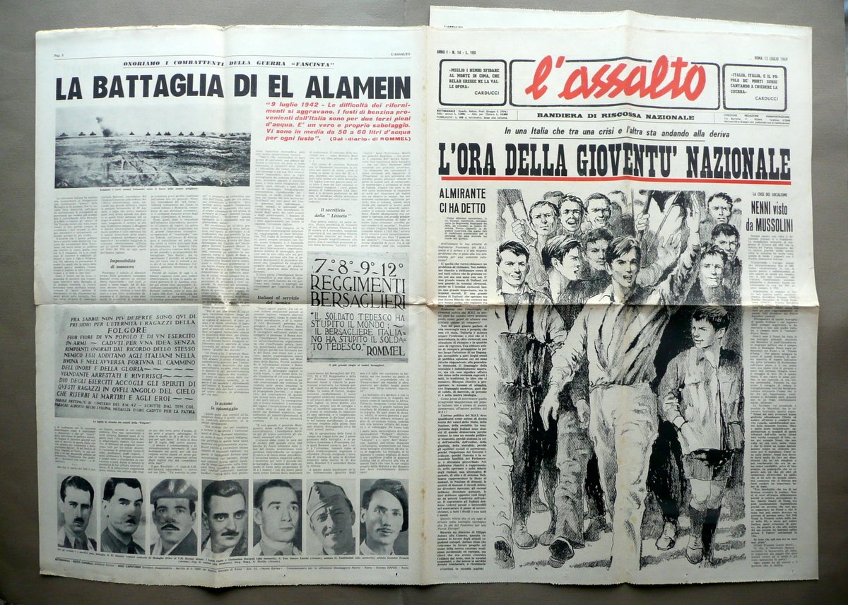 L'Ora della Giovent˘ Nazionale L'Assalto Anno 1 Num. 14 Roma …