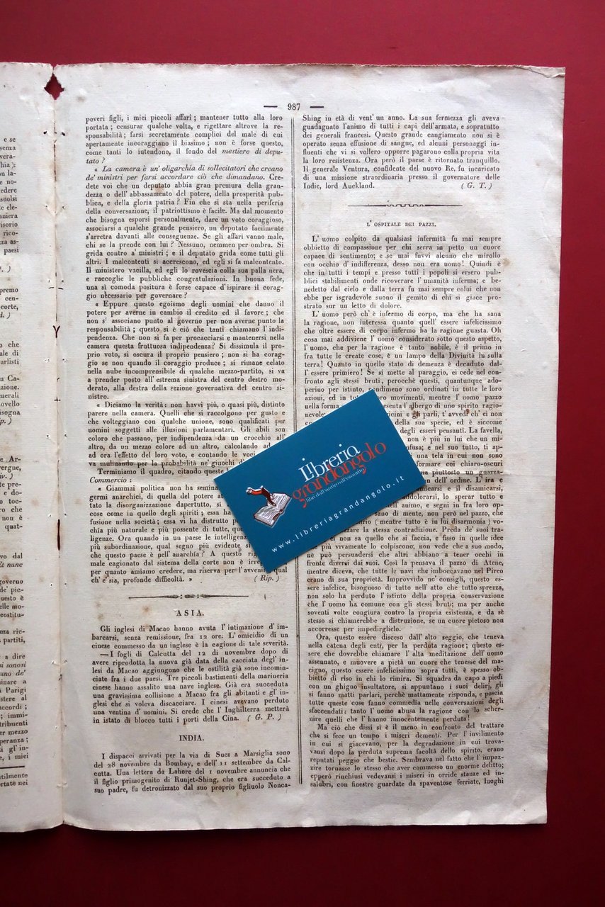 L'Ospitale dei Pazzi La Voce della Verit‡ Num. 1322 Modena …