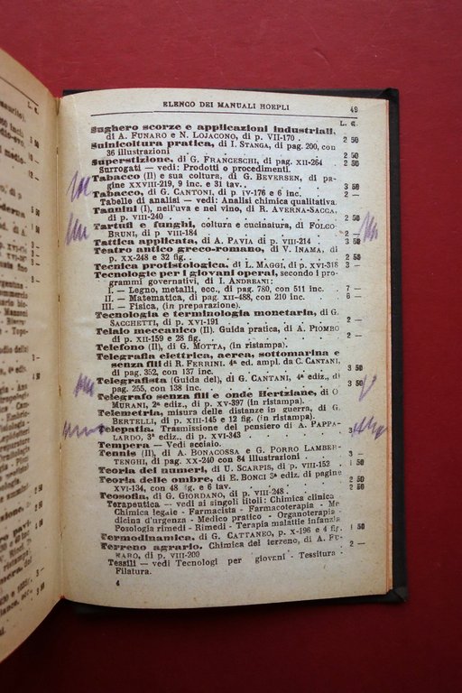 L'Ottica di Euclide G. Ovio Hoepli Milano 1918 1° Edizione