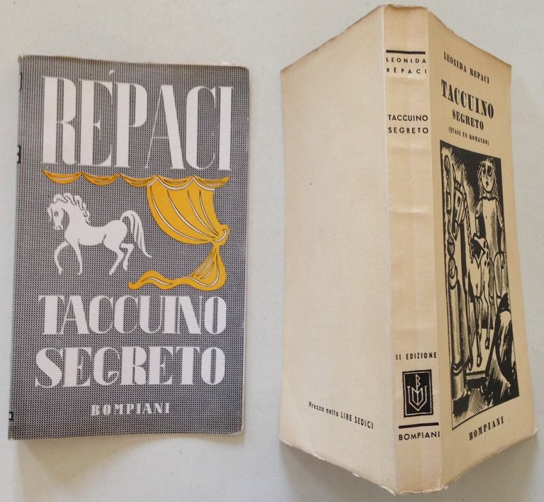 L. Repaci Taccuino Segreto Bompiani Editore Milano 1941