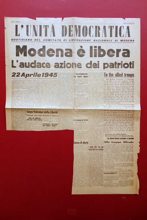 L'Unit‡ Democratica Quotidiano CLN Primi 24 Numeri 23/4-21/5 1945 WW2 …